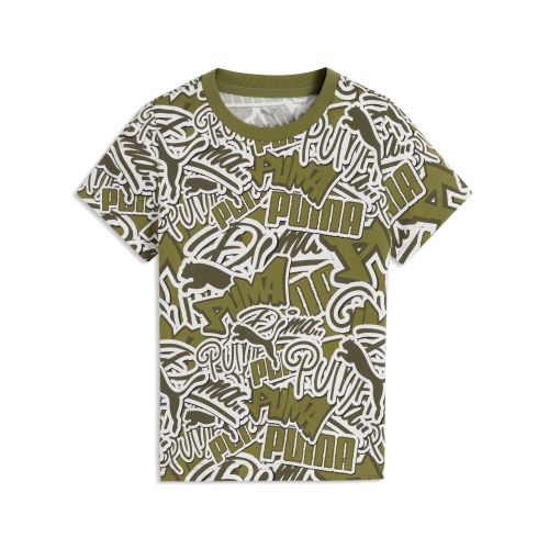 Camiseta estampada Essentials Scribble juvenil, Accesoiros, Verde, 4-5Y - PUMA - Modalova