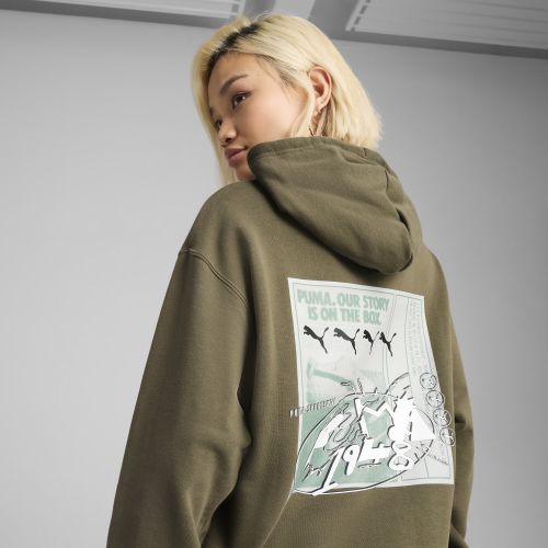 Sudadera holgada con capucha y estampado FUTURE..ARCHIVE, Ropa, Verde, L - PUMA - Modalova
