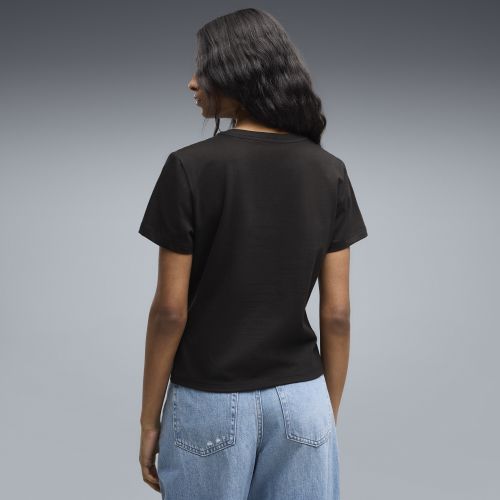 T-shirt aderente Essentials da donna, Abbigliamento, Nero, XS - PUMA - Modalova