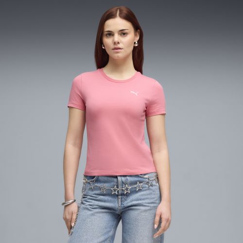 T-shirt aderente Essentials da donna, Abbigliamento, Rosa, XS - PUMA - Modalova