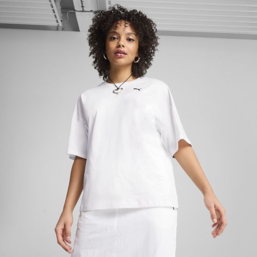 T-shirt oversize Wardrobe Essentials da donna, Abbigliamento, Bianco, L - PUMA - Modalova