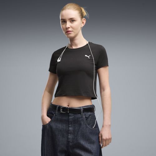 T-shirt WARDROBE ESS da donna, Abbigliamento, Nero, XS - PUMA - Modalova