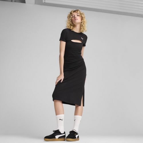 WARDROBE ESS Midikleid mit Cut-out Damen, Kleidung, , L - PUMA - Modalova