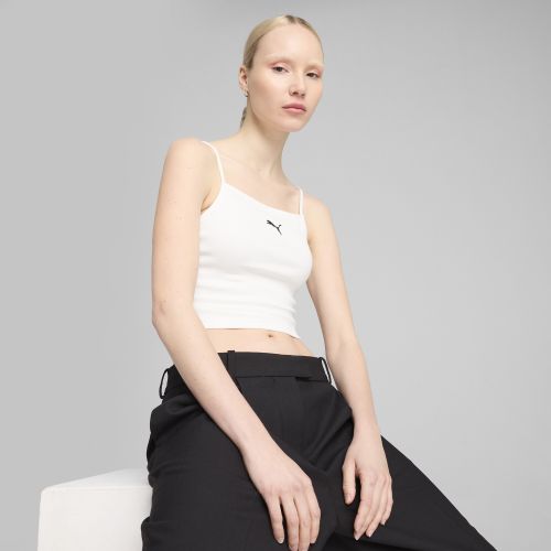 Tank top a coste WARDROBE ESS da donna, Abbigliamento, Bianco, XS - PUMA - Modalova