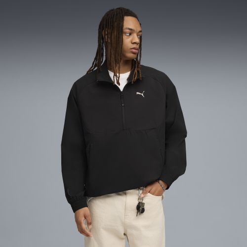 Felpa con zip corta TECH dal taglio morbido da uomo, Abbigliamento, Nero, S - PUMA - Modalova
