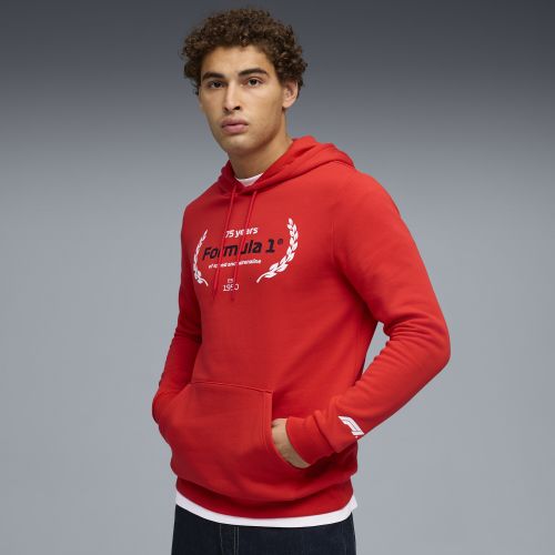 Felpa con cappuccio e logo F1® Essentials da uomo, Accessori, Rosso, XS - PUMA - Modalova