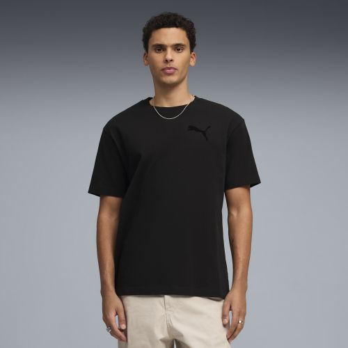 Camiseta Essentials Elevated de corte holgado con ícono Cat para hombre, Accesoiros, Negro, S - PUMA - Modalova