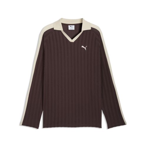 T7 Relaxed Long Sleeve Polo Men in Brown | Size Medium - PUMA - Modalova