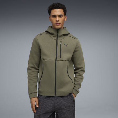 Felpa con zip integrale e cappuccio TECH da uomo, Abbigliamento, Verde, S - PUMA - Modalova