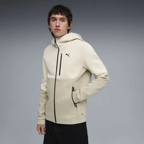Felpa con zip integrale e cappuccio TECH da uomo, Abbigliamento, Bianco, S - PUMA - Modalova
