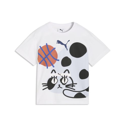 Camiseta holgada Sporty Cats estampada para niños, Accesoiros, Blanco, 2-3Y - PUMA - Modalova