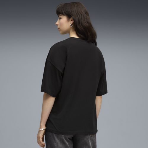Camiseta Essentials Graphics Bedazzled de corte extragrande para mujer, Ropa, Negro, S - PUMA - Modalova