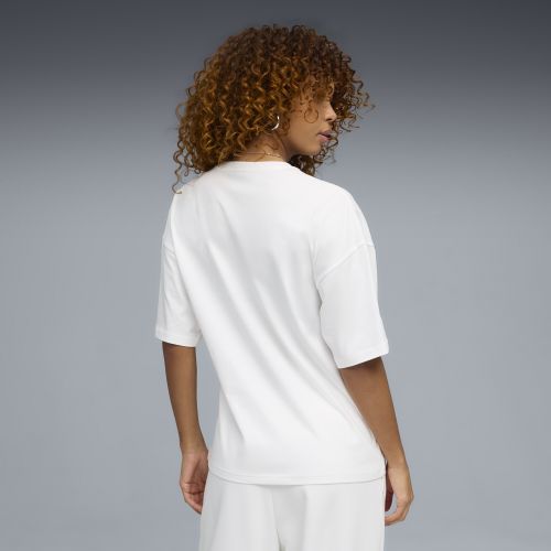 Camiseta Essentials Graphics Bedazzled de corte extragrande para mujer, Ropa, Blanco, XXS - PUMA - Modalova