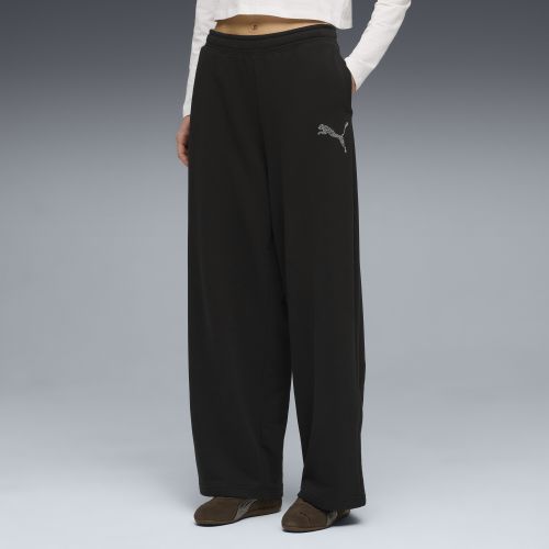 Pantaloni con grafica Essentials Bedazzled Slouchy da donna, Accessori, Nero, XS - PUMA - Modalova