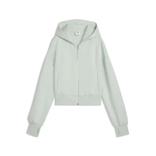 TECH SENSE Full Zip Hoodie Women in Green () | Size Medium - PUMA - Modalova
