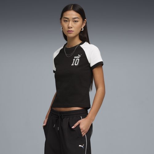 T-shirt FUTURE..ARCHIVE Ringer da donna, Abbigliamento, Nero, XS - PUMA - Modalova
