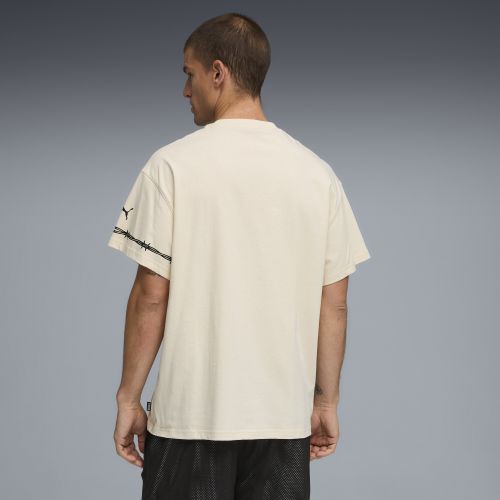 T-shirt da basket oversize Swish N' Ink II da uomo, Accessori, Bianco, XS - PUMA - Modalova