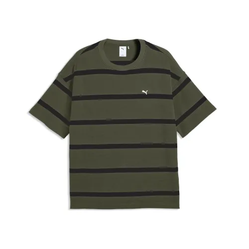 Select Essentials Waffle T-Shirt Men in Green | Size Medium - PUMA - Modalova