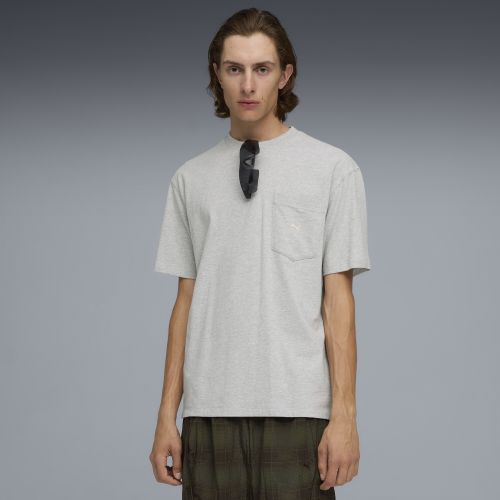 Select Essentials Pocket T-Shirt Men in Gray | Size Large - PUMA - Modalova