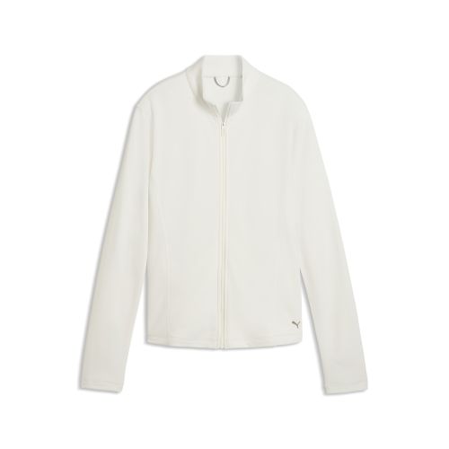 Pure Textured Full-Zip Golf Jacket Women in White | Size Large - PUMA - Modalova