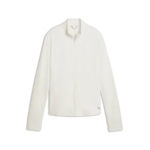 Pure Textured Full-Zip Golf Jacket Women in White () | Size Large - PUMA - Modalova