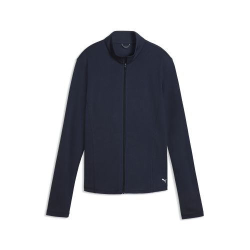 Pure Textured Full-Zip Golf Jacket Women in Blue | Size Large - PUMA - Modalova