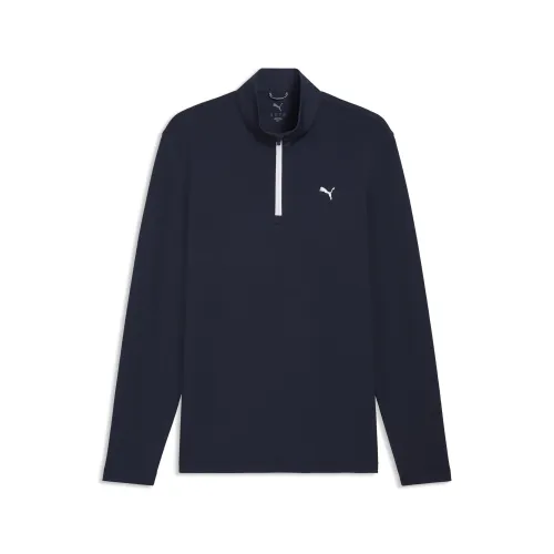 Pure 3.0 Quarter-Zip Golf Jacket Men in Blue | Size Medium - PUMA - Modalova