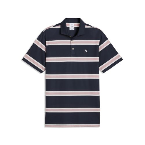 X ARNOLD PALMER Pique Stripe Golf Polo Men in Blue (/) | Size Medium - PUMA - Modalova