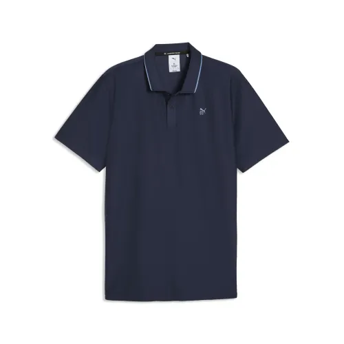 X REIGNING CHAMP Jacquard Golf Polo Men in Blue | Size Medium - PUMA - Modalova