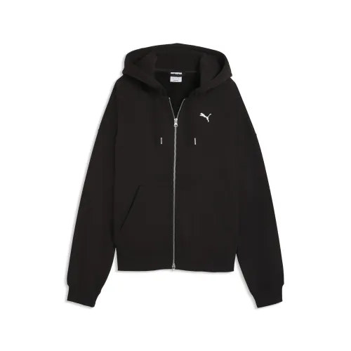 Essentials Oversized Full-Zip Fleece Hoodie Women in | Size Medium - PUMA - Modalova