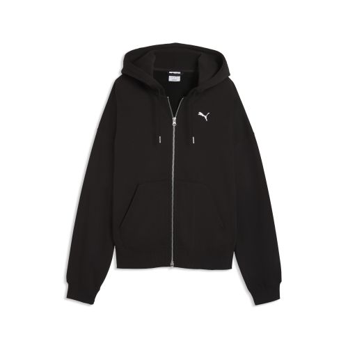 Essentials Oversized Full-Zip Fleece Hoodie Women in | Size Small - PUMA - Modalova