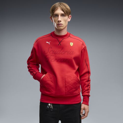Ferrari T7 Premium Crew Sweatshirt Relaxed Men in Red | Size Medium - PUMA - Modalova