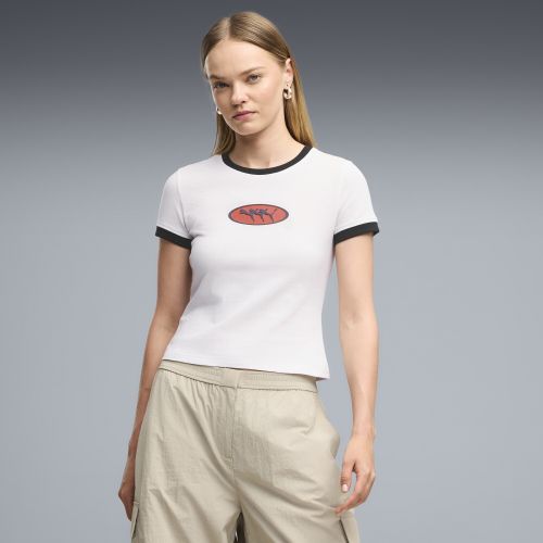 Camiseta estampada FUTURE..ARCHIVE Slim Ringer para mujer, Ropa, Blanco, S - PUMA - Modalova