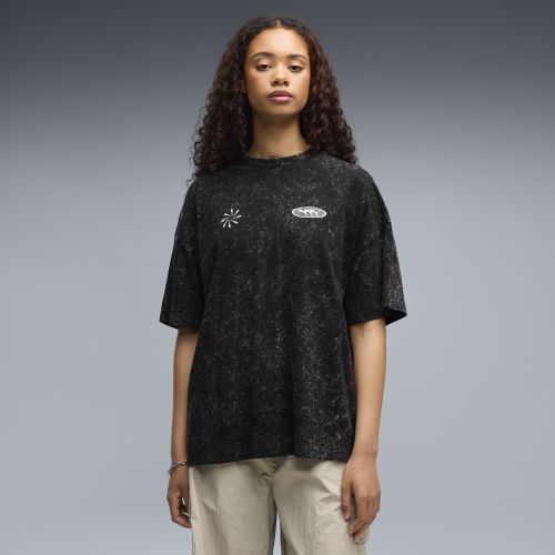 Camiseta estampada FUTURE..ARCHIVE de efecto lavado y corte extragrande para mujer, Ropa, Negro, S - PUMA - Modalova