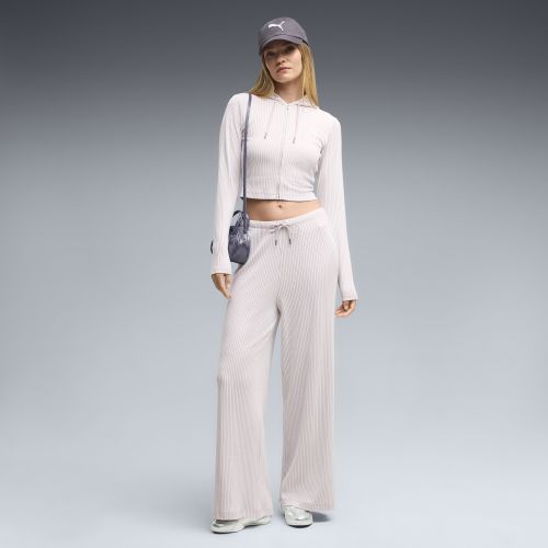 Essentials Wide Leg Relaxed Pants Women in Pink | Size Large - PUMA - Modalova
