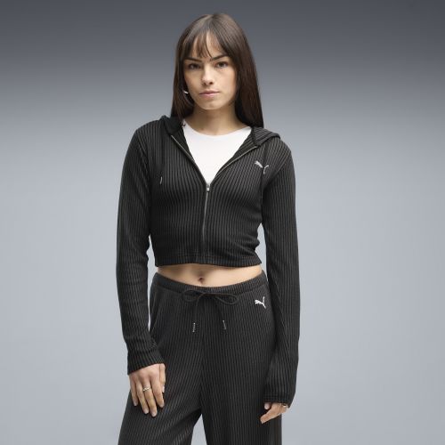 Essentials Slim Gerippte Kapuzenjacke Damen, Kleidung, , S - PUMA - Modalova