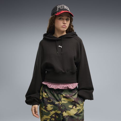 Sudadera con capucha Essentials Cropped Balloon Sleeve para mujer, Ropa, Negro, S - PUMA - Modalova