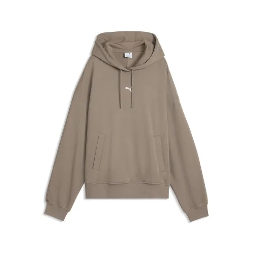 Essentials Oversized Hoodie Women in Beige () | Size Large - PUMA - Modalova