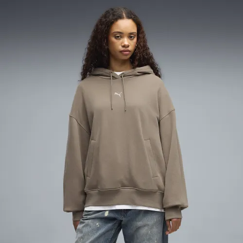 Essentials Oversized Hoodie Women in Beige () | Size Large - PUMA - Modalova