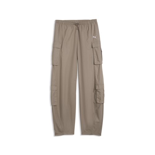 Essentials Relaxed Cargo Pants Women in Beige () | Size Large - PUMA - Modalova