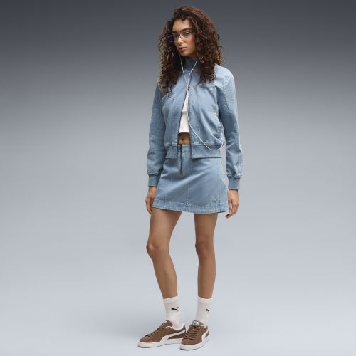 Falda de sarga FUTURE..ARCHIVE de efecto lavado para mujer, Ropa, Azul, S - PUMA - Modalova