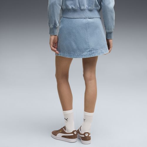 Falda de sarga FUTURE..ARCHIVE de efecto lavado para mujer, Ropa, Azul, S - PUMA - Modalova