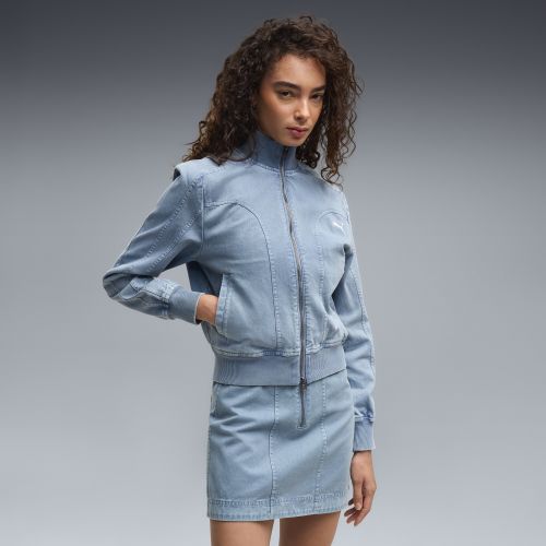 FUTURE..ARCHIVE Washed Twill Short Jacket Women in Blue | Size Large - PUMA - Modalova