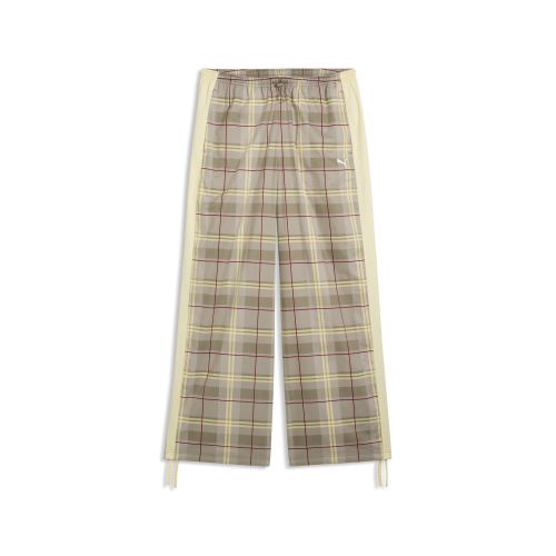 T7 Relaxed Tartan Pants Women in Beige | Size Medium - PUMA - Modalova