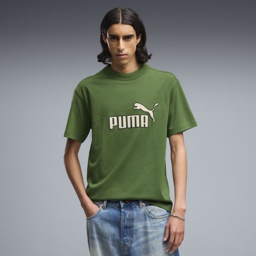 T-shirt Essentials Elevated No.1 dal taglio morbido da uomo, Accessori, Verde, XS - PUMA - Modalova
