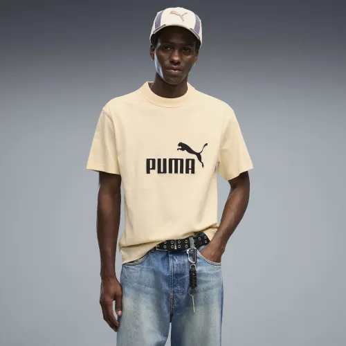 Essentials Elevated No.1 Relaxed T-Shirt Men in Yellow () | Size Large - PUMA - Modalova