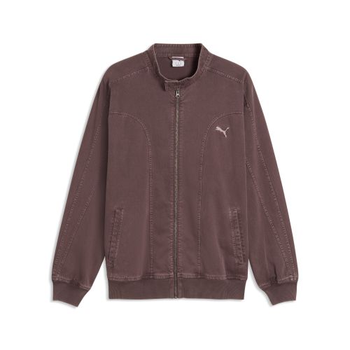 FUTURE..ARCHIVE T7 Relaxed Washed Twill Track Jacket Unisex in Brown | Size Large - PUMA - Modalova