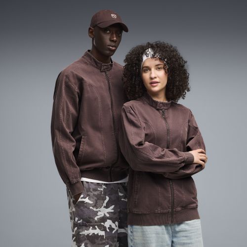FUTURE..ARCHIVE T7 Relaxed Washed Twill Track Jacket Unisex in Brown | Size Large - PUMA - Modalova