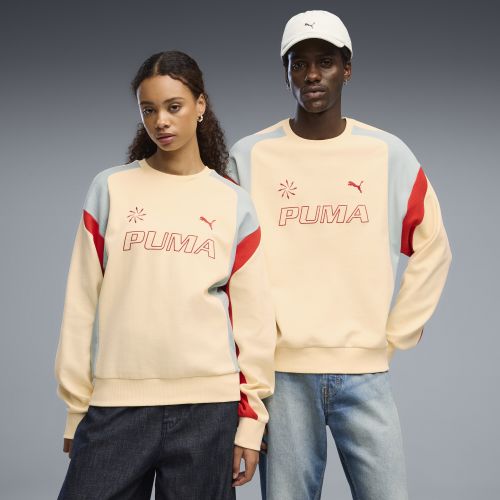 FUTURE..ARCHIVE Relaxed Moto Crew Sweatshirt Unisex in Yellow | Size Large - PUMA - Modalova
