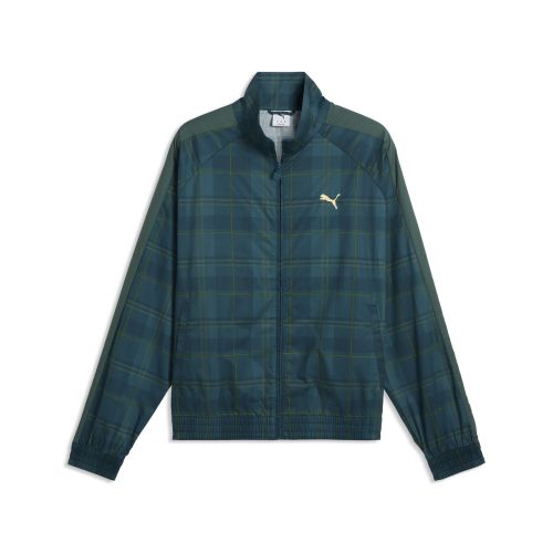 T7 Relaxed Tartan Track Jacket Men in Blue | Size Medium - PUMA - Modalova
